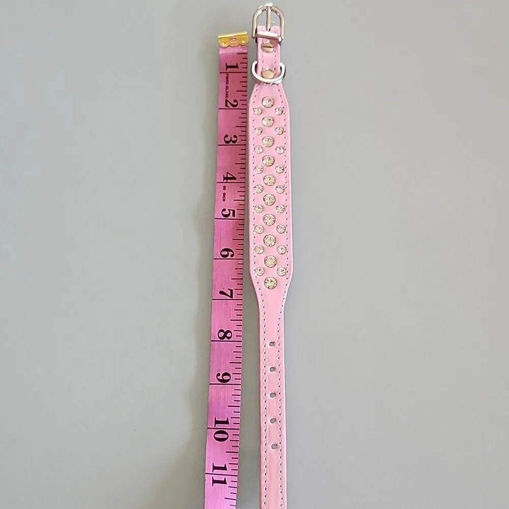 Pink Dog Collar With Blingy Rhinestones Barbiecore